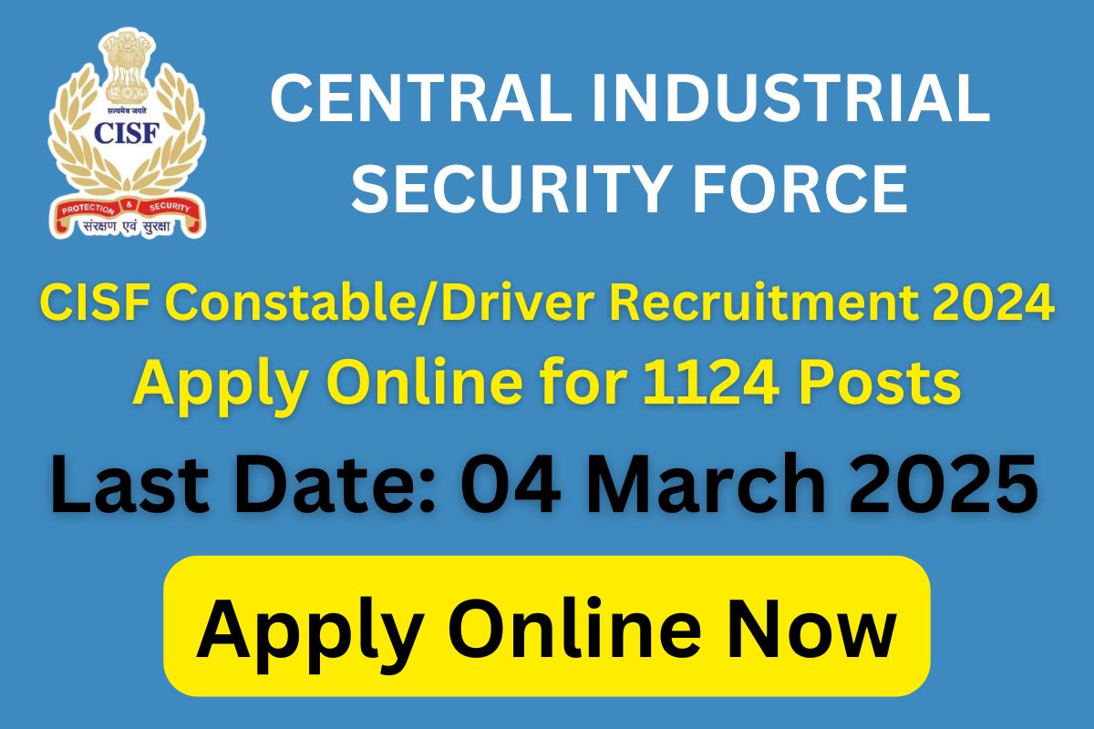 CISF Constable/Driver Recruitment 2024