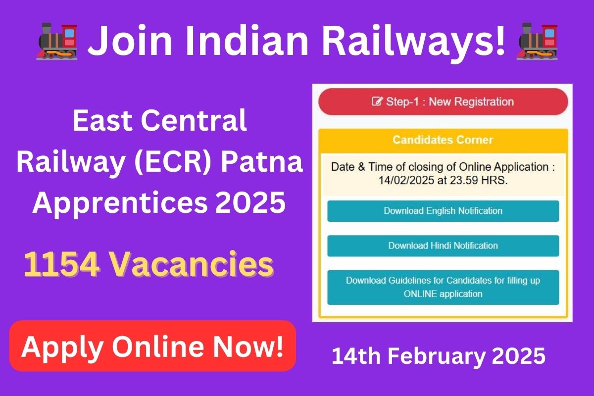 East Central Railway (ECR) Patna Apprentices 2025